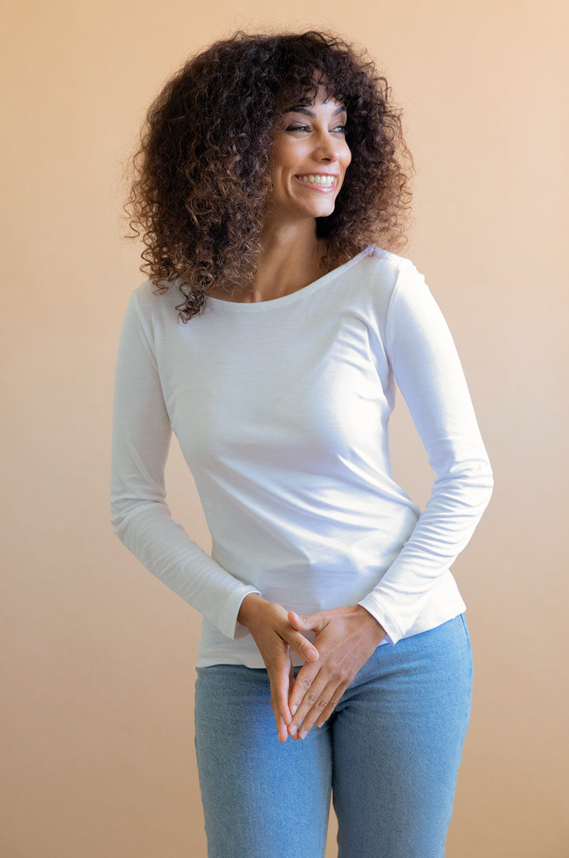Jasmin Long Sleeve White