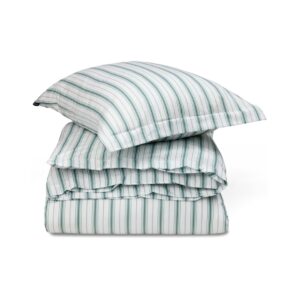 Striped poplin -pussilakanasetti