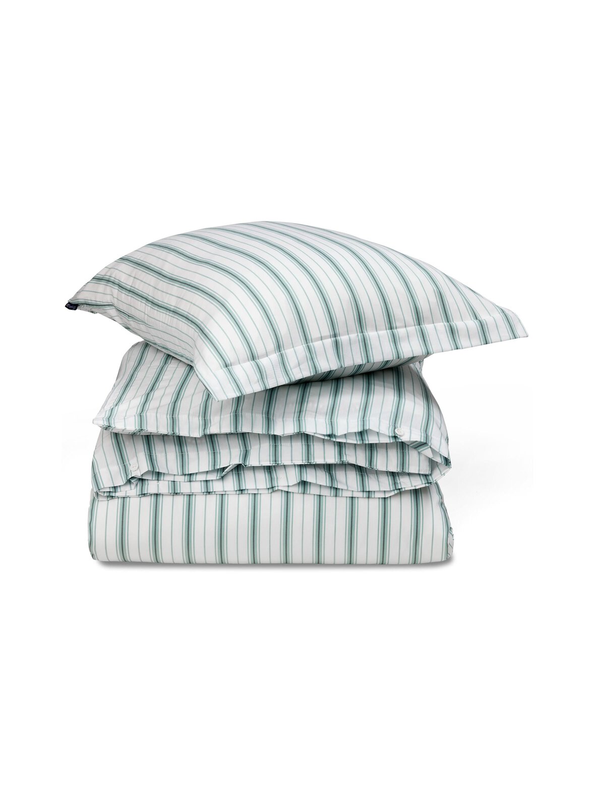 Striped poplin -pussilakanasetti