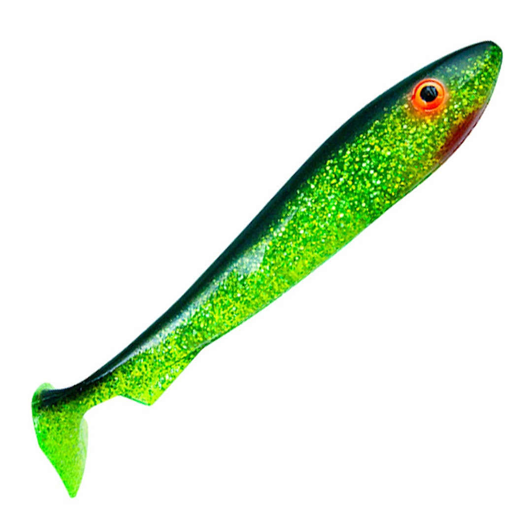 Svartzonker McRubber Offset 19 cm jigi 2 kpl/pkt Black´n Chartreuse