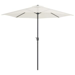 Aurinkovarjo ulkotiloihin alumiinitanko 270x135 cm hiekka - Beige
