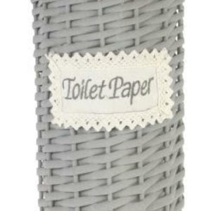 Weiste rottinkinen wc-paperi teline harmaa