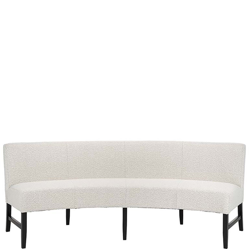 Artwood, GISELLE ruokasohva pyöristetty - 220 cm, Nobu bouclé creme