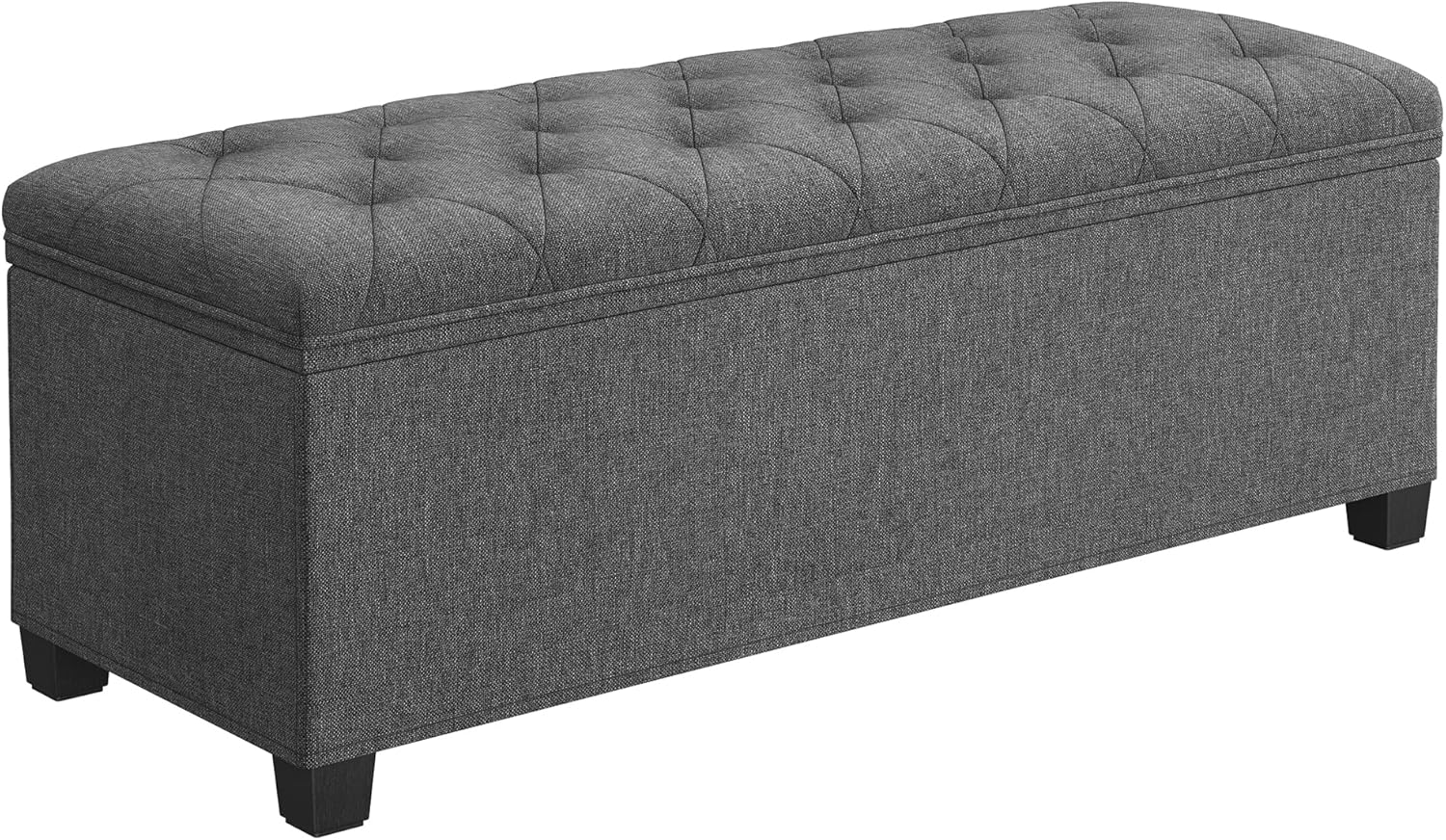 Istuinpenkki säilytystilalla, 40 x 110 x 40 cm, maksimi kuormitus 300 kg – tummanharmaa