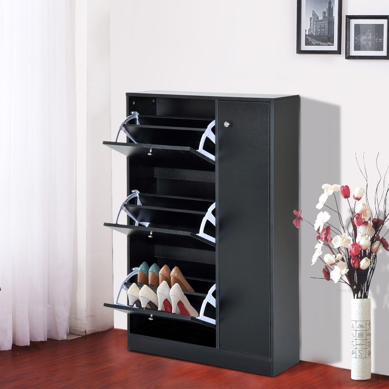Kenkäkaappi 22-28 parille 80 x 24 x 1 20 cm musta