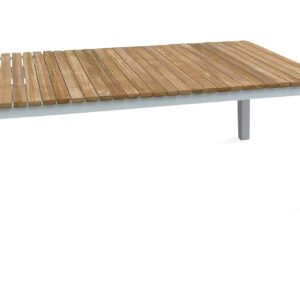 Sohvapöytä Brasilia 110x60 cm Tiikki - Tiikki/Valkoinen