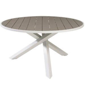 Ruokapöytä Parma Pyöreä 140 cm Valkoinen/Harmaa - Venture Home