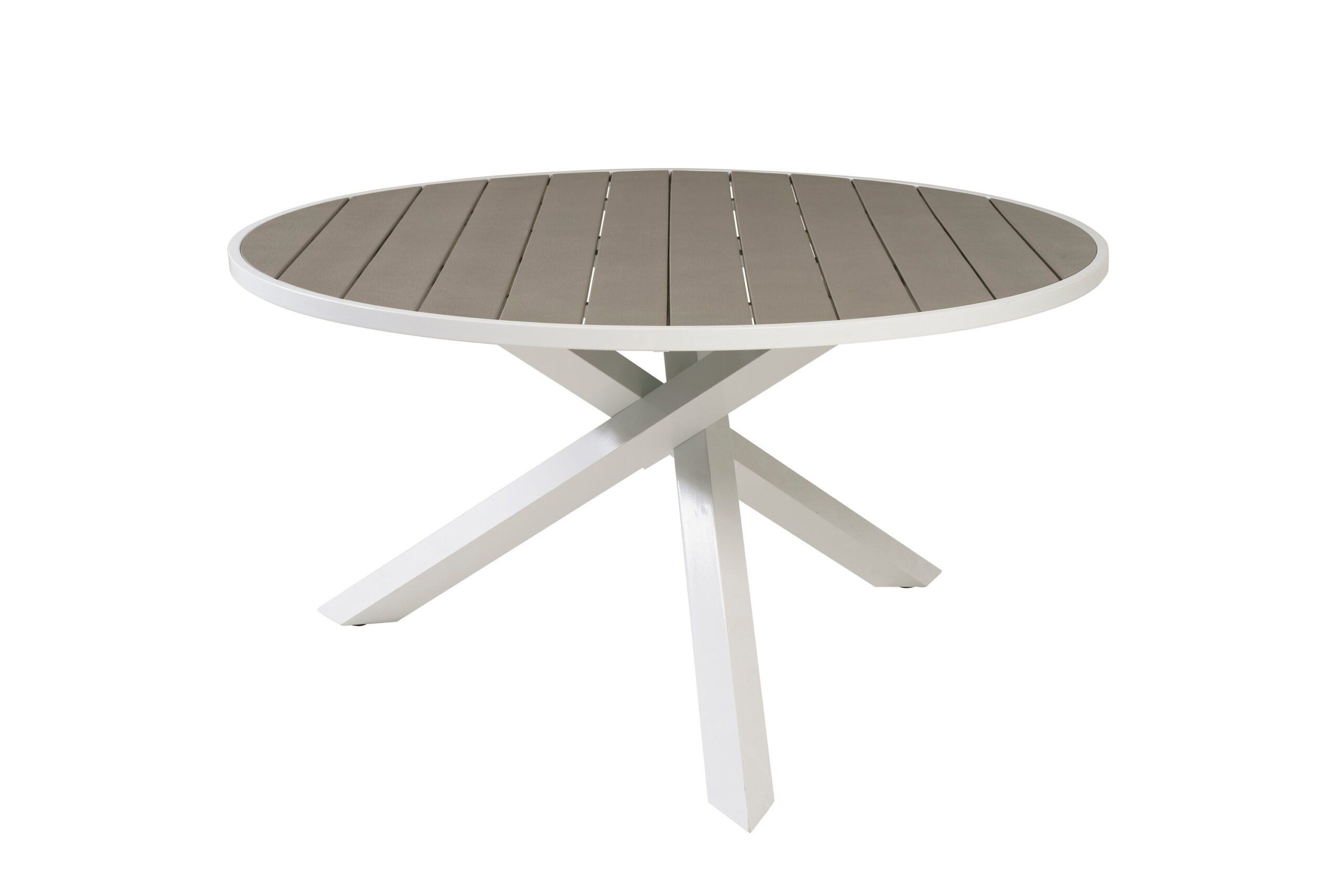 Ruokapöytä Parma Pyöreä 140 cm Valkoinen/Harmaa - Venture Home