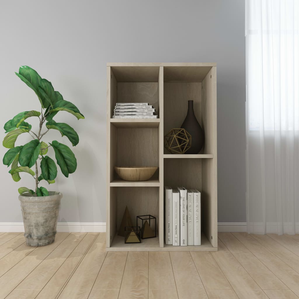 vidaXL Kirjahylly/senkki Sonoma tammi 50x25x80 cm tekninen puu