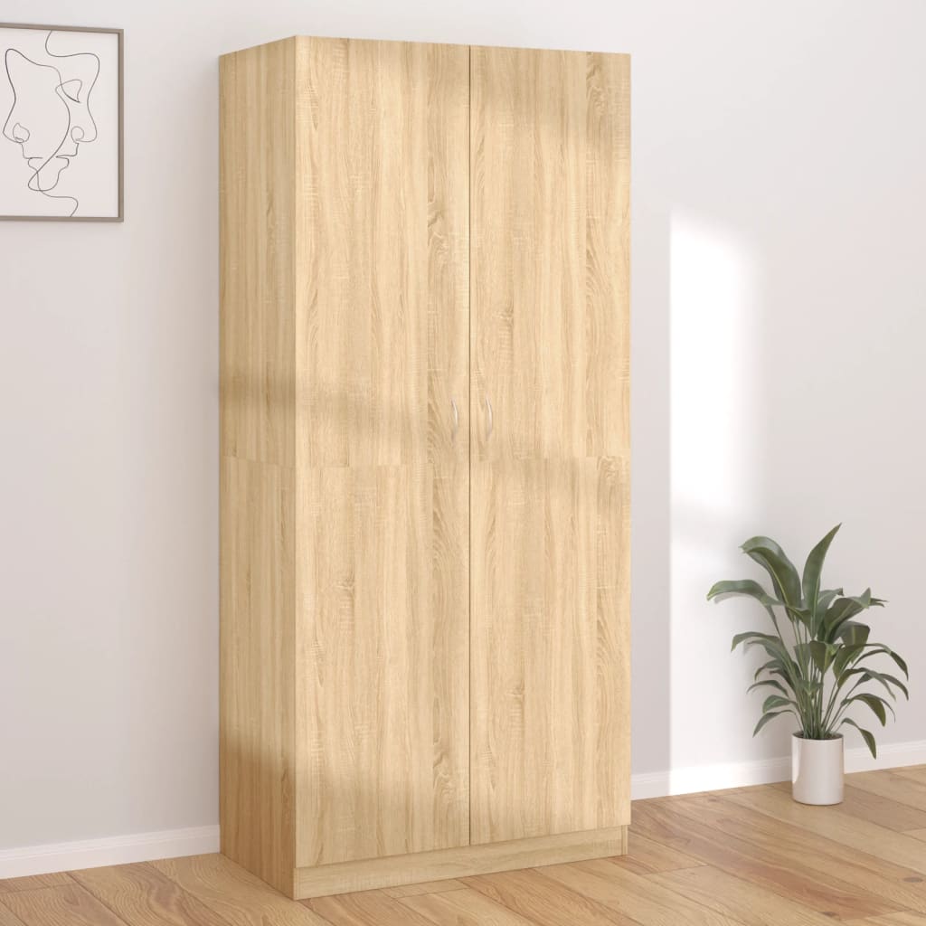 vidaXL Vaatekaappi Sonoma-tammi 90x52x200 cm tekninen puu