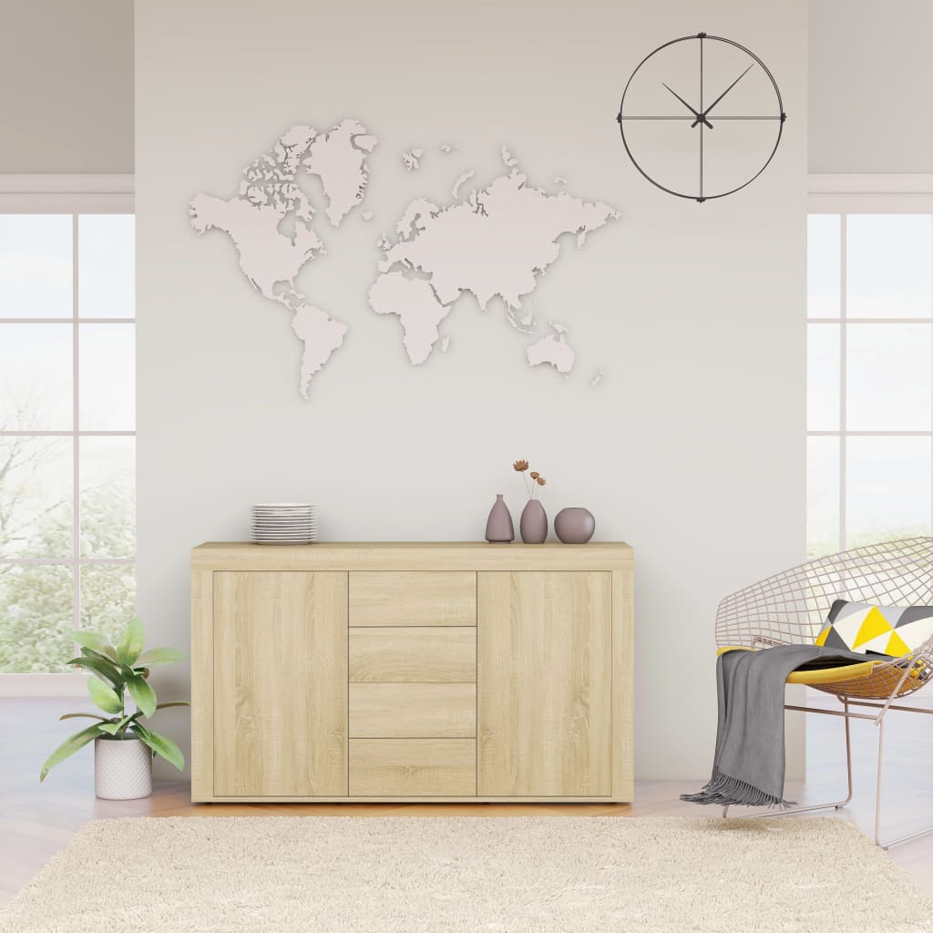vidaXL Senkki Sonoma-tammi 120x36x69 cm tekninen puu