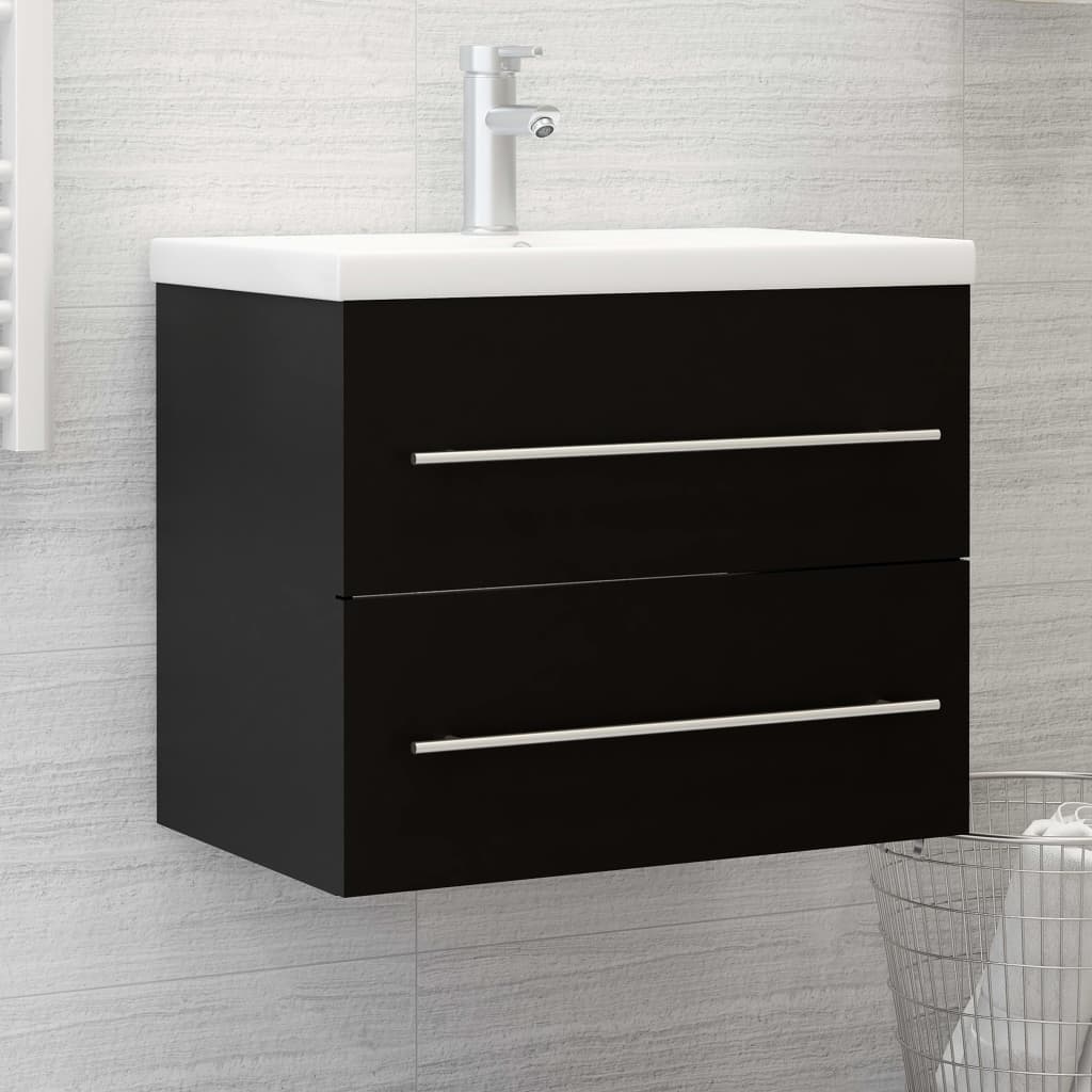 vidaXL Allaskaappi musta 60x38,5x48 cm tekninen puu
