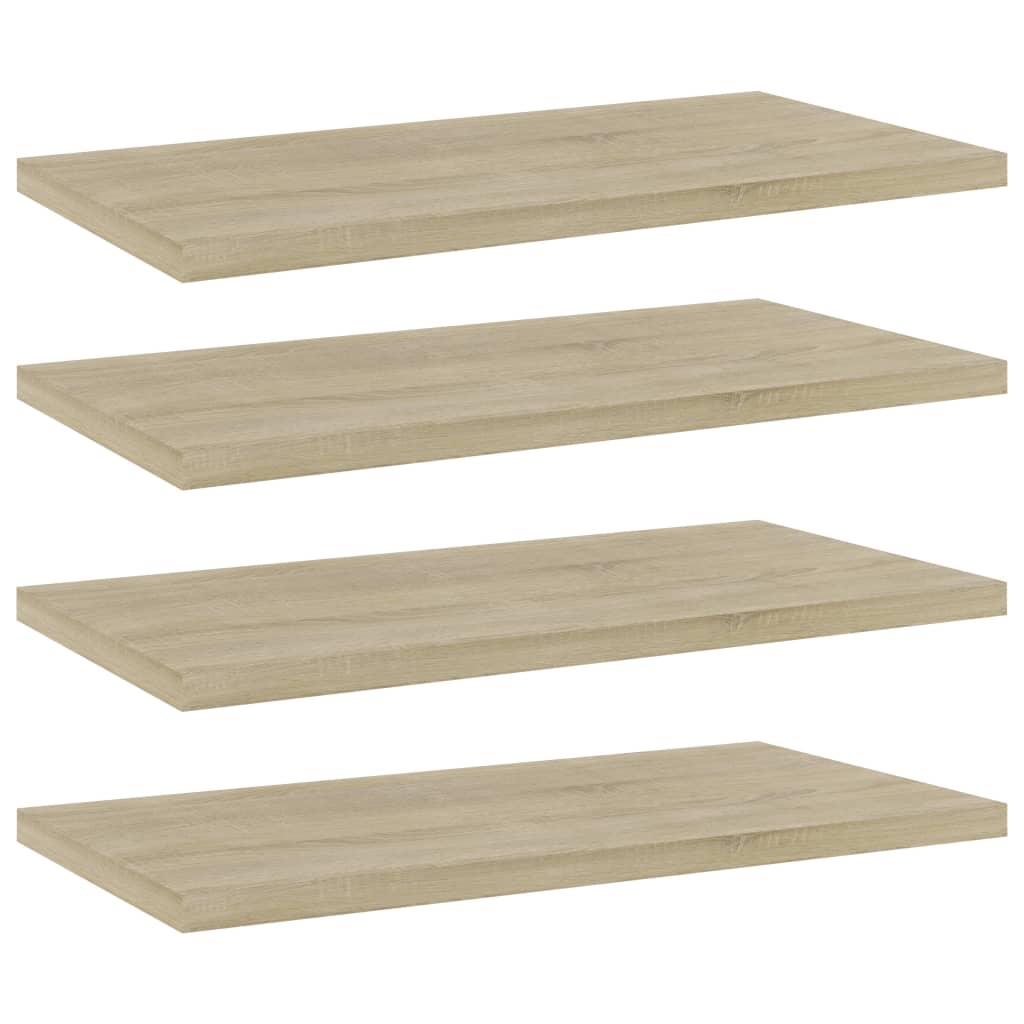 vidaXL Kirjahyllytasot 4 kpl Sonoma tammi 40x20x1,5 cm tekninen puu