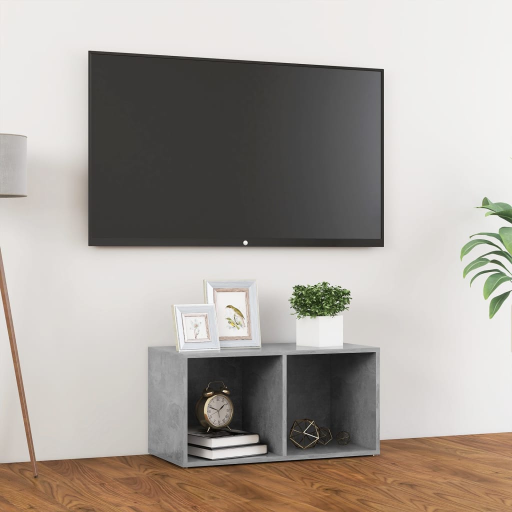 vidaXL TV-taso betoninharmaa 72x35x36,5 cm tekninen puu