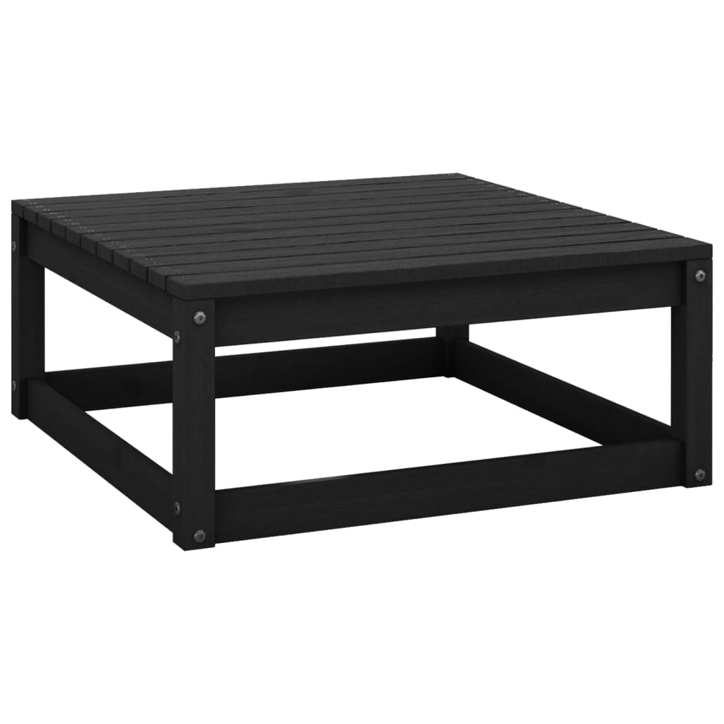 vidaXL Puutarharahi 70x70x30 cm musta täysi mänty