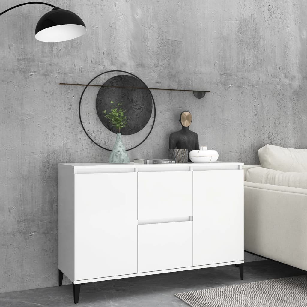 vidaXL Senkki valkoinen 104x35x70 cm tekninen puu