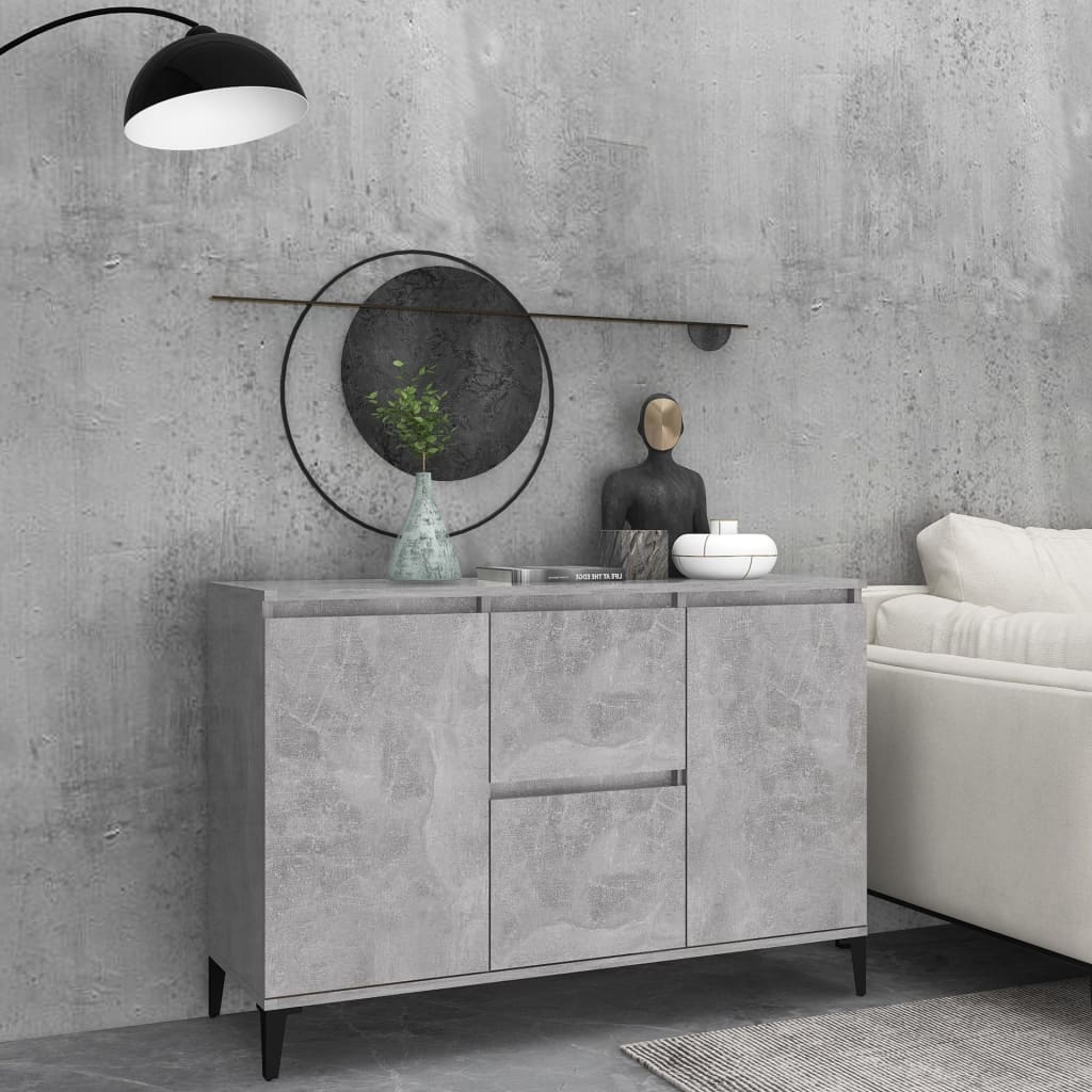vidaXL Senkki betoninharmaa 104x35x70 cm tekninen puu