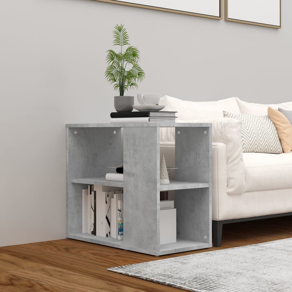 vidaXL Sivukaappi betoninharmaa 60x30x50 cm tekninen puu