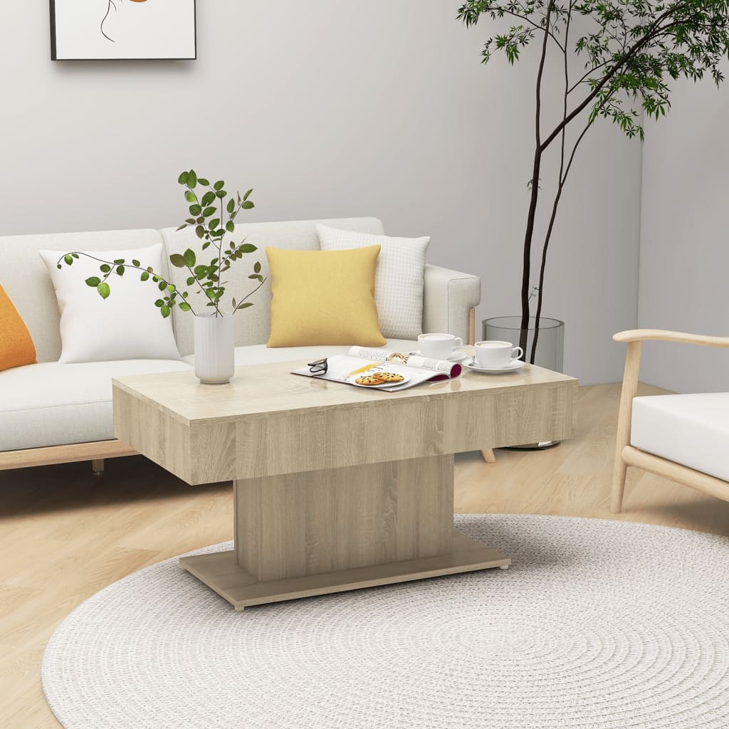 vidaXL Sohvapöytä Sonoma-tammi 96x50x45 cm tekninen puu