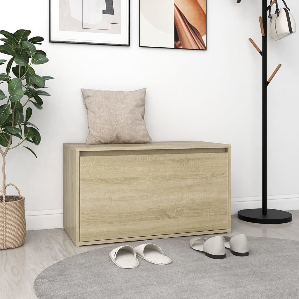 vidaXL Eteisen penkki Sonoma-tammi 80x40x45 cm tekninen puu