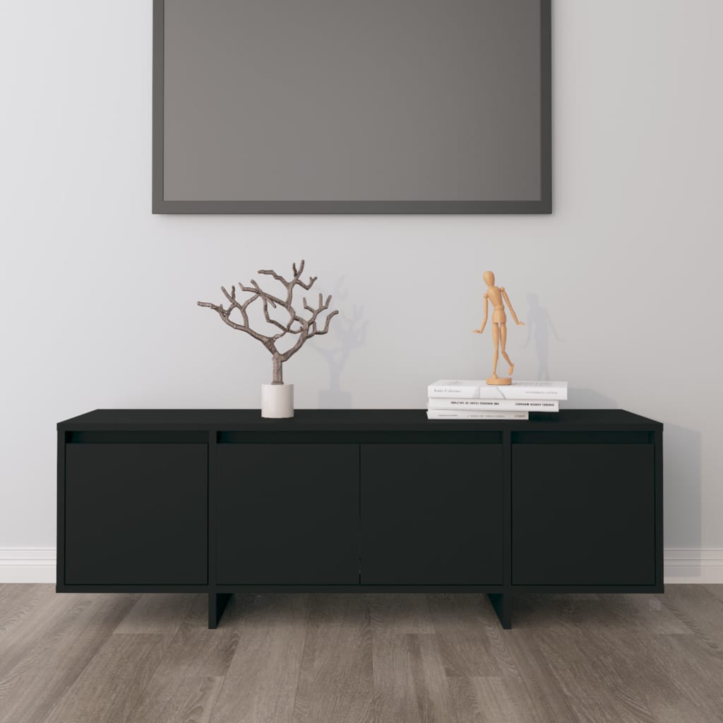 vidaXL TV-taso musta 120x30x40,5 cm tekninen puu