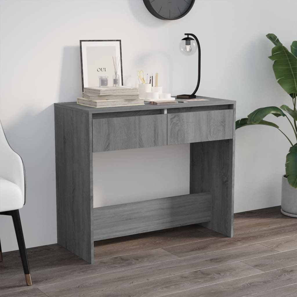 vidaXL Konsolipöytä harmaa Sonoma 89x41x76,5 cm tekninen puu