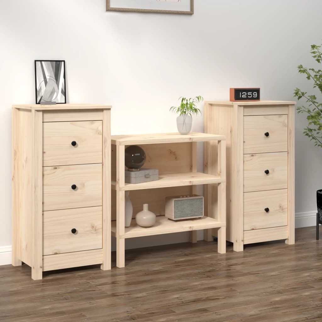 vidaXL Senkit 2 kpl 40x35x80 cm täysi mänty
