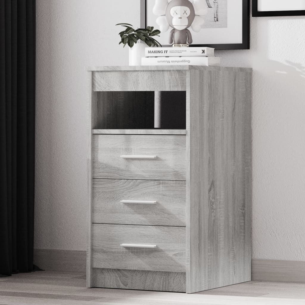 vidaXL Laatikosto harmaa Sonoma 40x50x76 cm tekninen puu