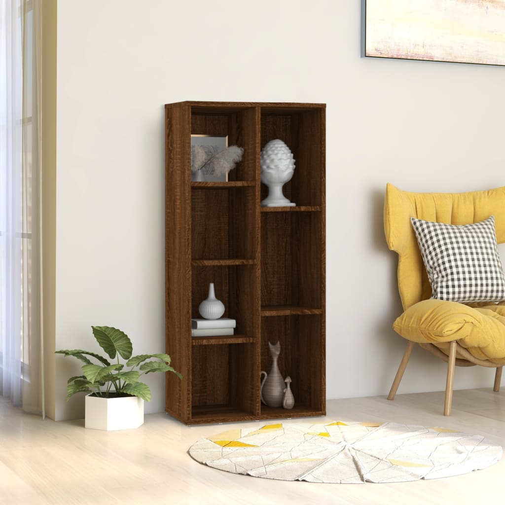 vidaXL Kirjahylly ruskea tammi 50x25x106 cm