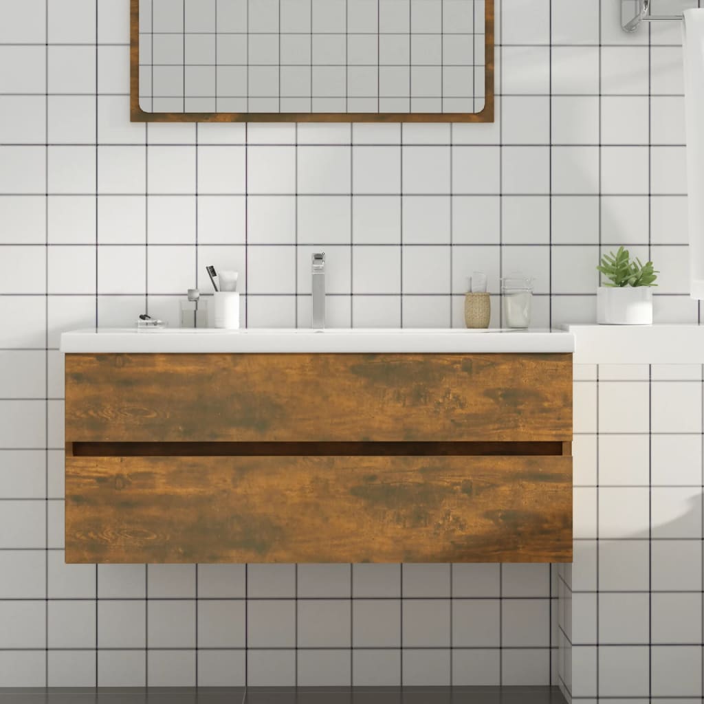 vidaXL Allaskaappi savutammi 100x38,5x45 cm tekninen puu