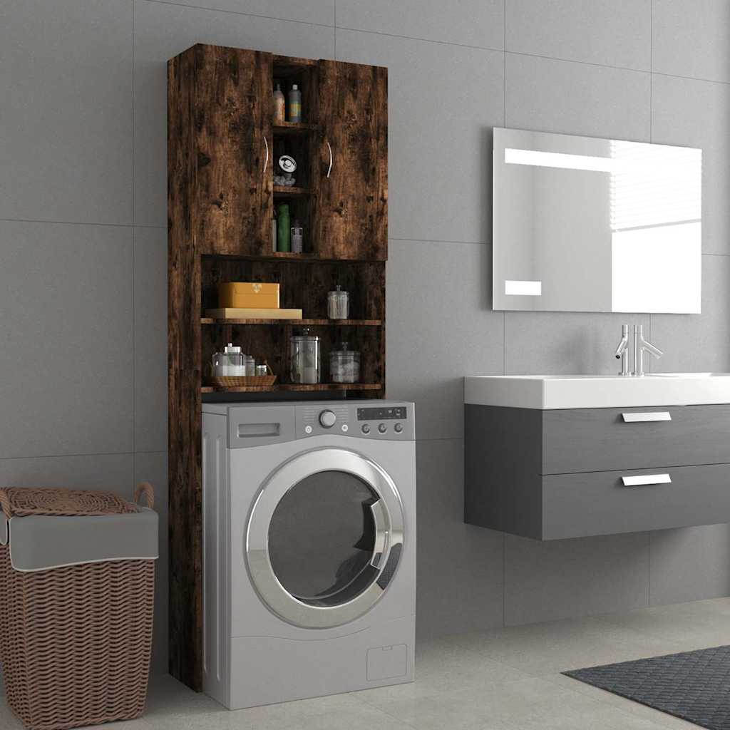 vidaXL Pesukonekaappi savutammi 64x25,5x190 cm