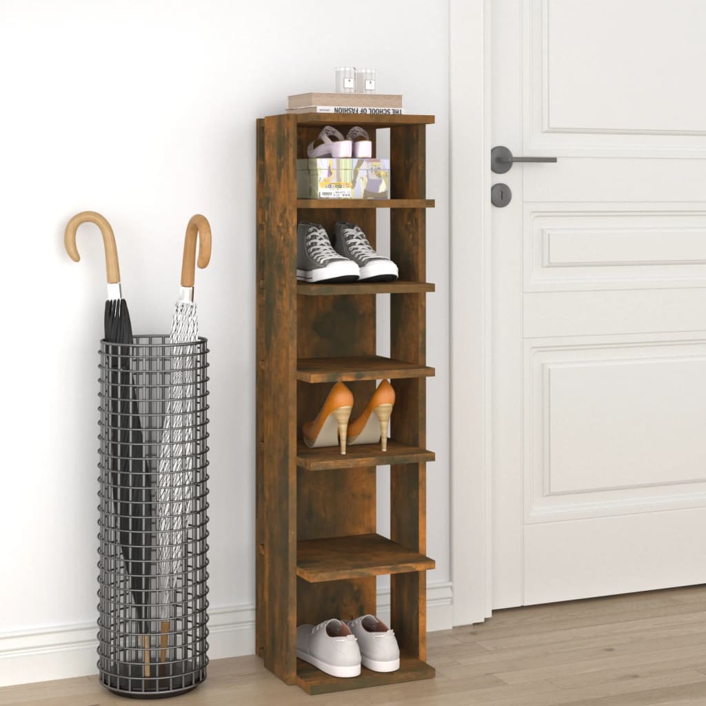 vidaXL Kenkäteline savutammi 27,5x27x102 cm tekninen puu