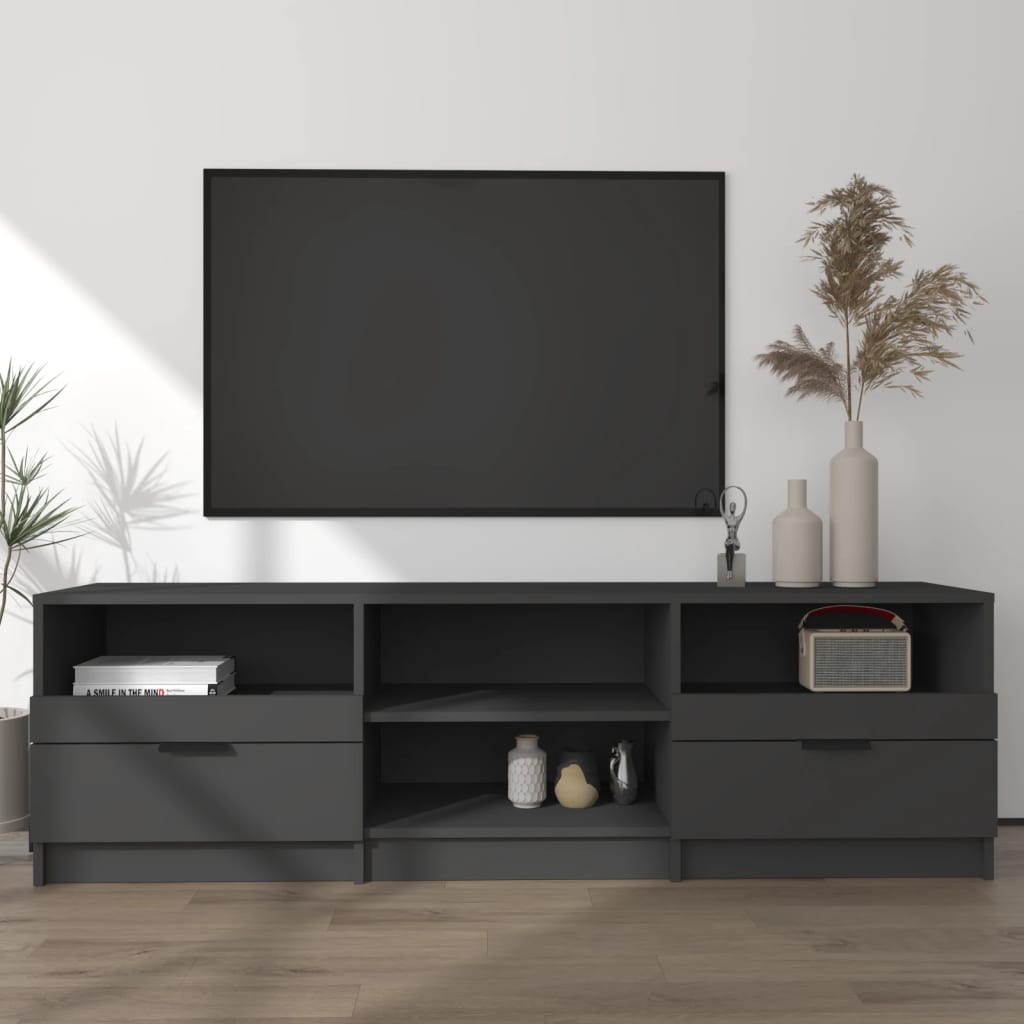 vidaXL TV-taso musta 150x33,5x45 cm tekninen puu