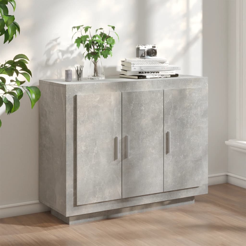 vidaXL Senkki betoninharmaa 92x35x75 cm tekninen puu