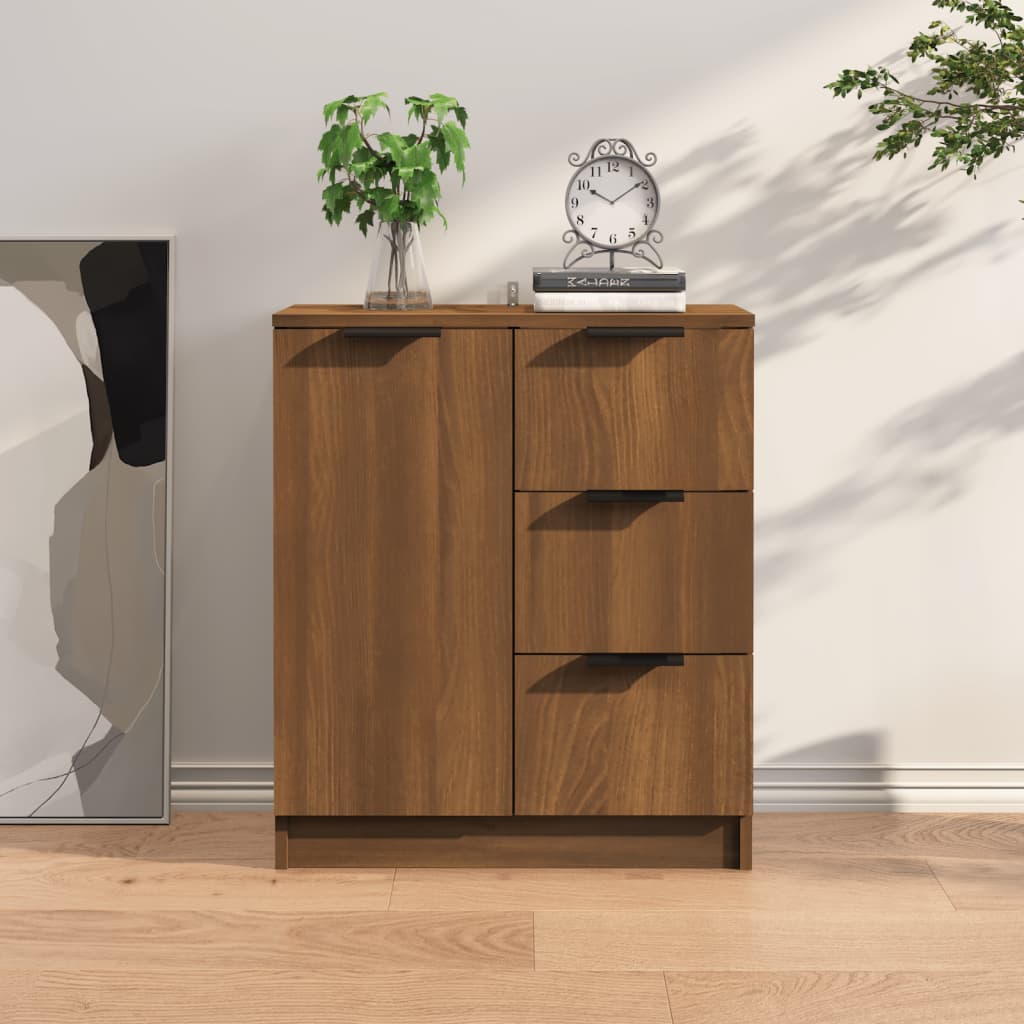 vidaXL Senkki ruskea tammi 60x30x70 cm tekninen puu