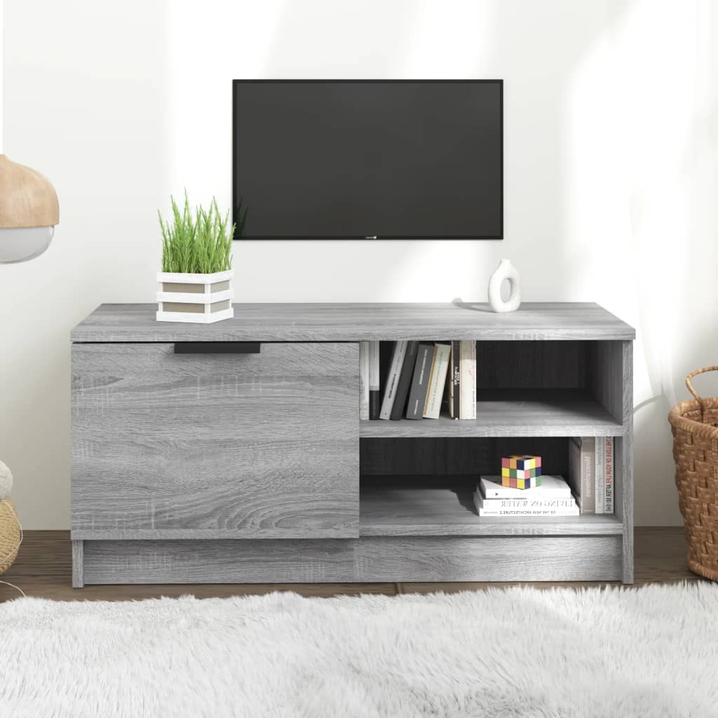 vidaXL TV-taso harmaa Sonoma 80x35x36,5 cm tekninen puu