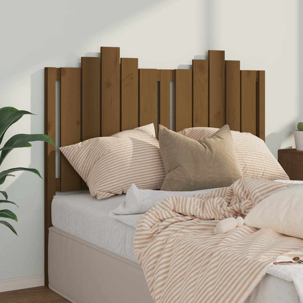 vidaXL Sängynpääty hunajanruskea 126x4x110 cm täysi mänty