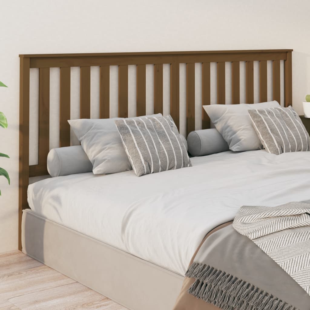 vidaXL Sängynpääty hunajanruskea 206x6x101 cm täysi mänty