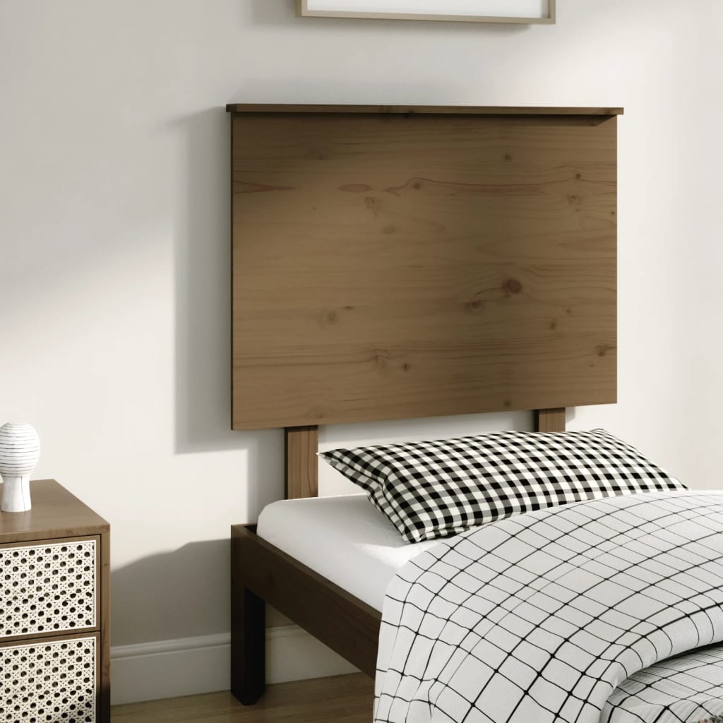 vidaXL Sängynpääty hunajanruskea 79x6x82,5 cm täysi mänty