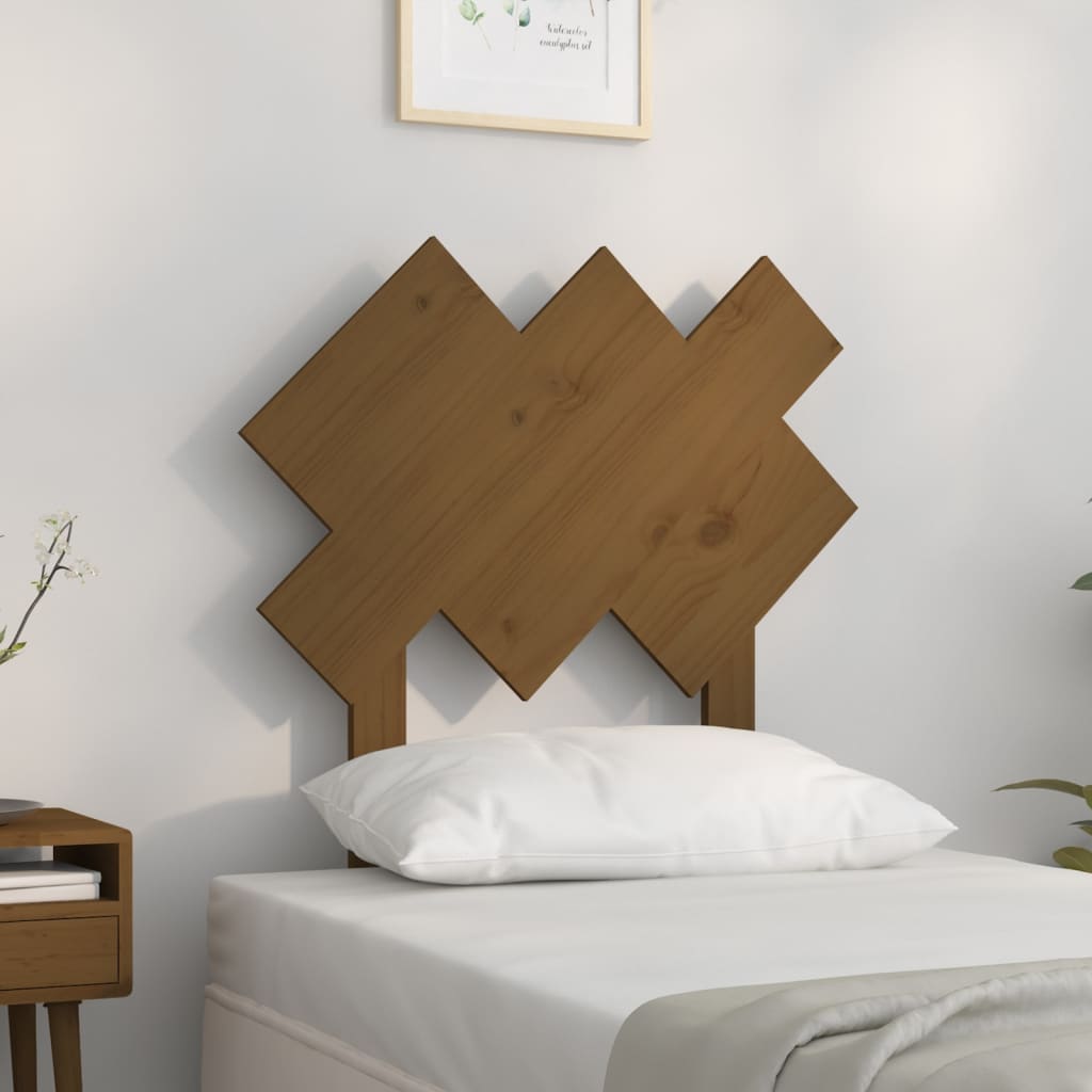 vidaXL Sängynpääty hunajanruskea 72,5x3x81 cm täysi mänty