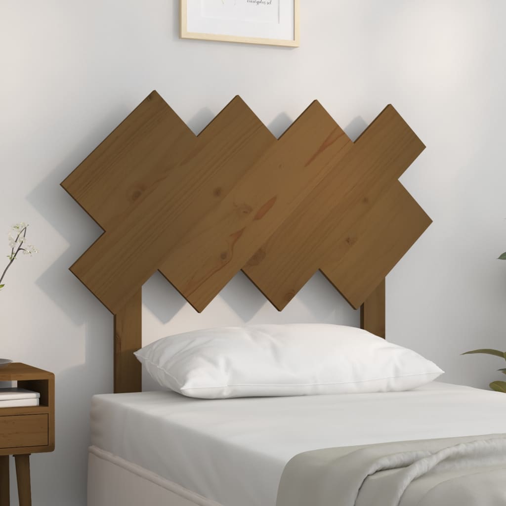 vidaXL Sängynpääty hunajanruskea 92x3x81 cm täysi mänty