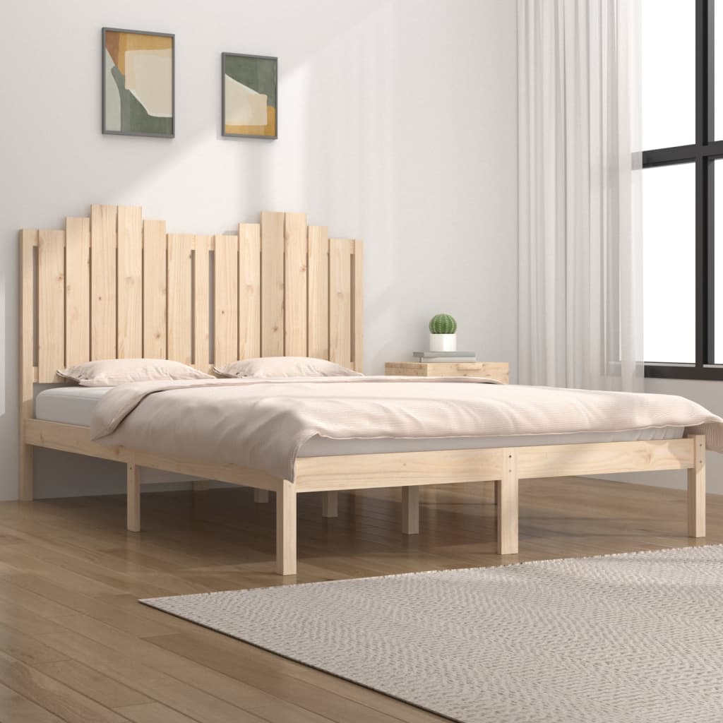 vidaXL Sängynrunko täysi mänty 180x200 cm Super King