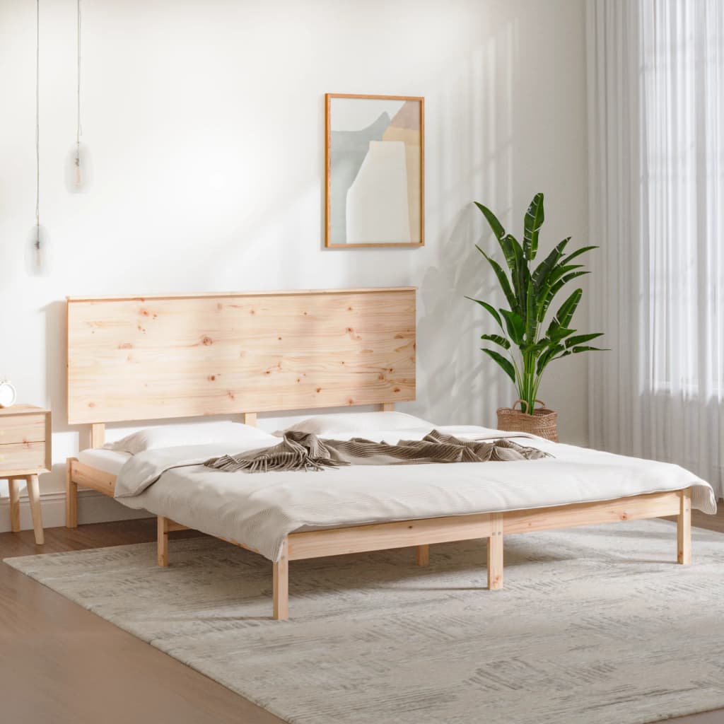 vidaXL Sängynrunko täysi mänty 150x200 cm King Size