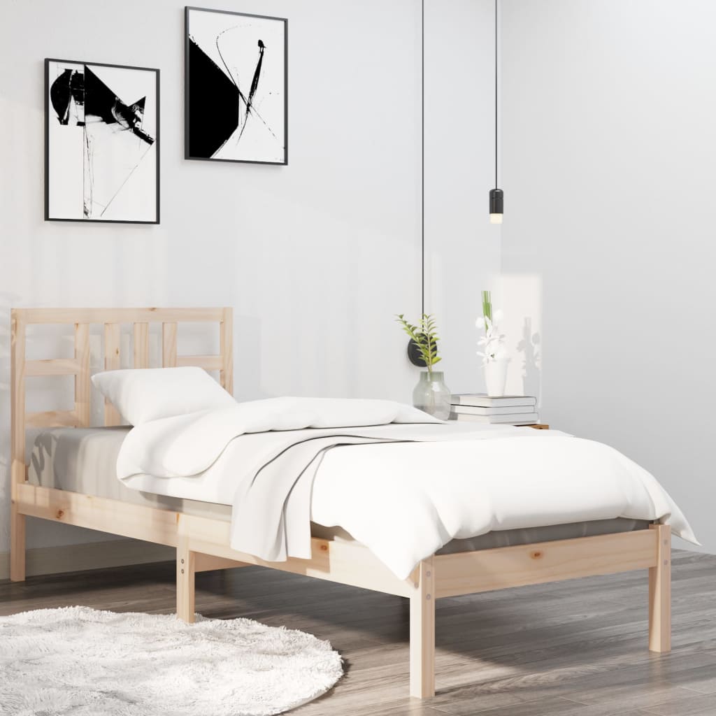 vidaXL Sängynrunko täysi puu 100x200 cm