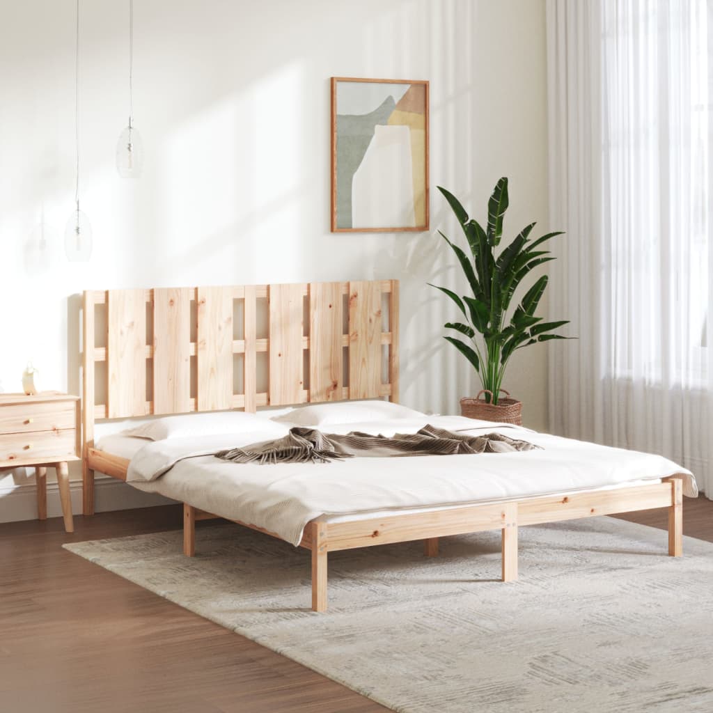 vidaXL Sängynrunko täysi mänty 160x200 cm