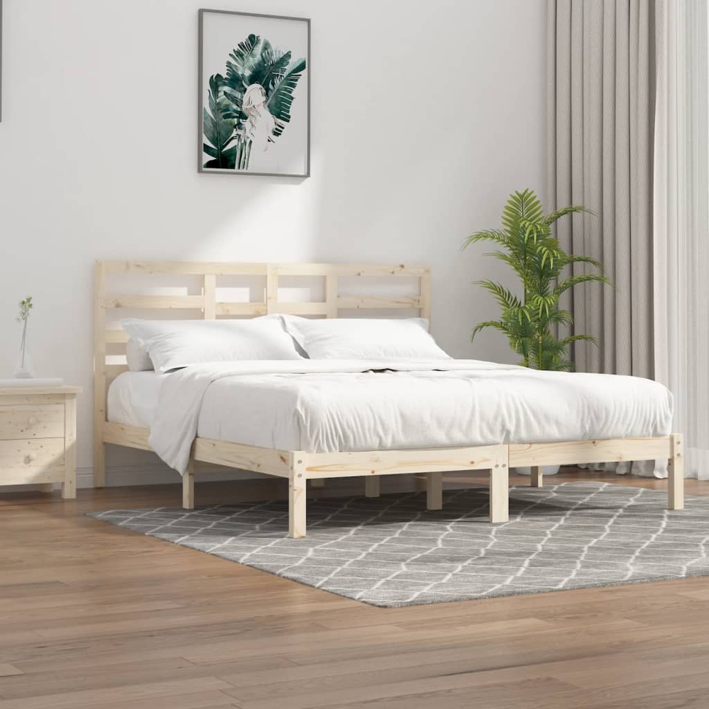 vidaXL Sängynrunko ilman patjaa massiivipuu 200x200 cm