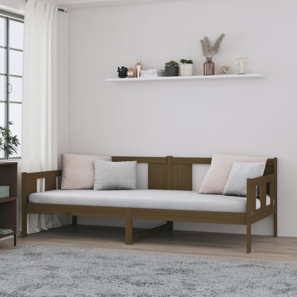 vidaXL Sohvasänky hunajanruskea täysi mänty 90x190 cm