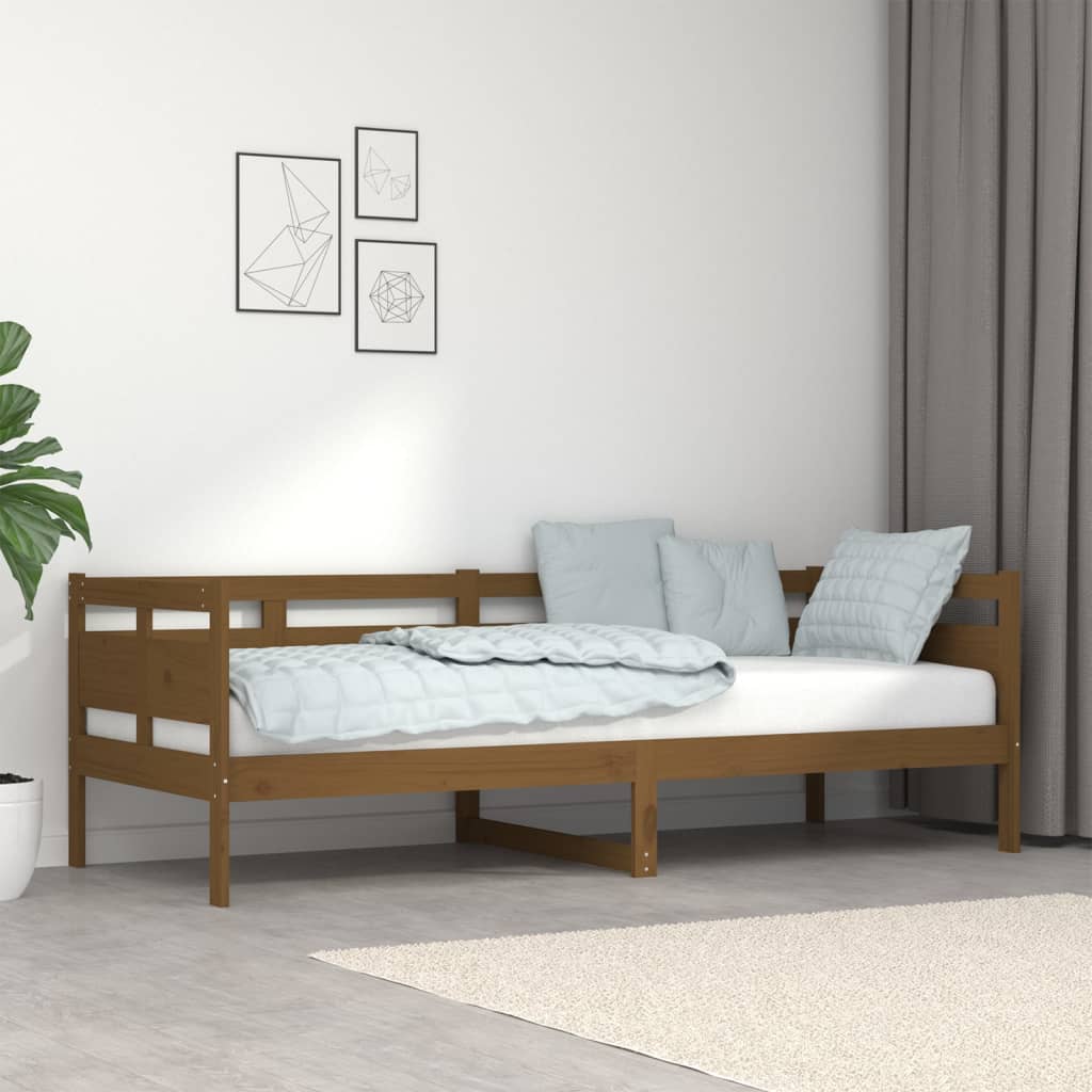 vidaXL Sohvasänky hunajanruskea täysi mänty 80x200 cm