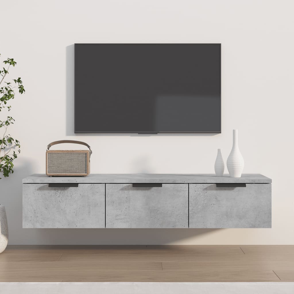 vidaXL Seinäkaappi betoninharmaa 102x30x20 cm tekninen puu