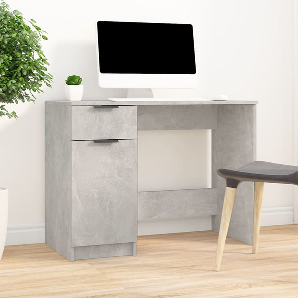vidaXL Työpöytä betoninharmaa 100x50x75 cm tekninen puu